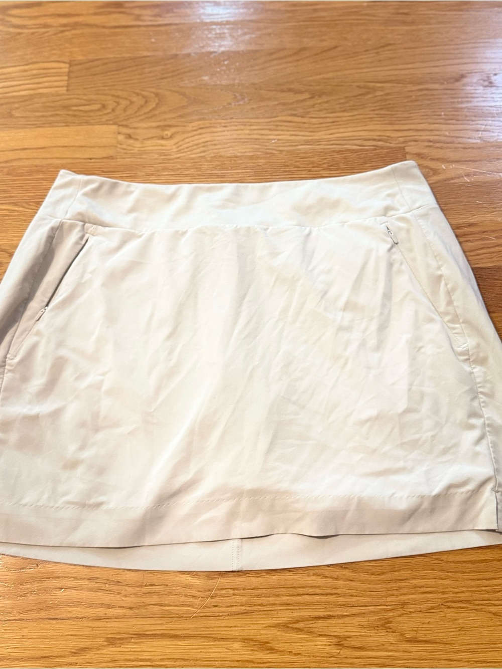 Athleta Soho Skort Size 16 Beige Travel Golf Hiking Built In Shorts